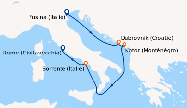 Itinéraire de la croisière Fusina (Italie), Fusina (Italie), Dubrovnik (...