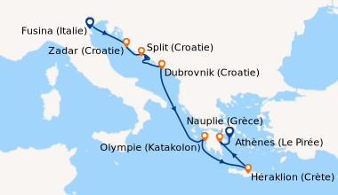 Itinéraire de la croisière Fusina (Italie), Fusina (Italie), Fusina (Ita...