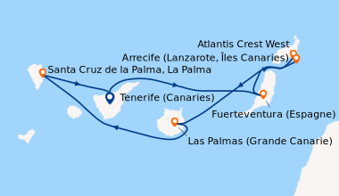 Itinéraire de la croisière Canaries, Espagne