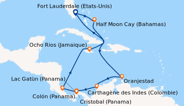 Itinéraire de la croisière Fort Lauderdale (Etats-Unis), Half Moon Cay (...