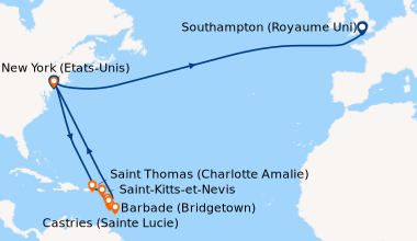 Itinéraire de la croisière New York (Etats-Unis), En mer, En mer, En mer...