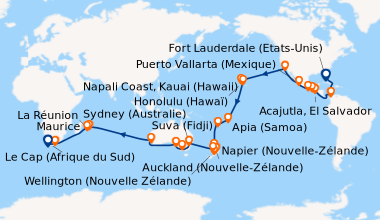 Itinéraire de la croisière Fort Lauderdale (Etats-Unis), En mer, En mer,...