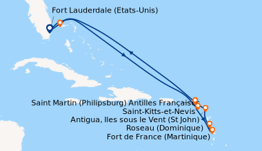 Itinéraire de la croisière Fort Lauderdale (Etats-Unis), En mer, En mer,...