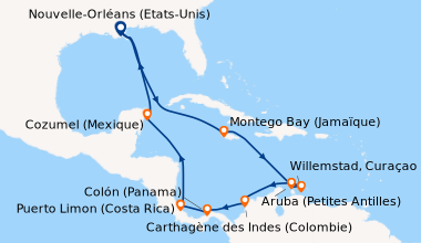 Itinéraire de la croisière Nouvelle-Orléans (Etats-Unis), En mer, En mer...
