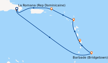 Itinéraire de la croisière La Romana (Rep Dominicaine), Île Catalina (Ré...