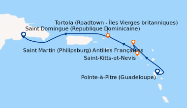 Itinéraire de la croisière Antilles, Iles Vierges