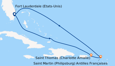 Itinéraire de la croisière Fort Lauderdale (Etats-Unis), Princess Cays (...