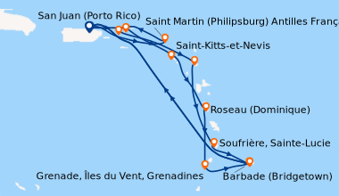 Itinéraire de la croisière San Juan (Porto Rico), Saint Thomas (Îles vie...