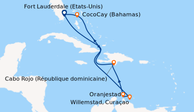Itinéraire de la croisière Fort Lauderdale (Etats-Unis), En mer, En mer,...