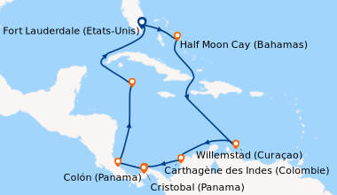 Itinéraire de la croisière Fort Lauderdale (Etats-Unis), Half Moon Cay (...