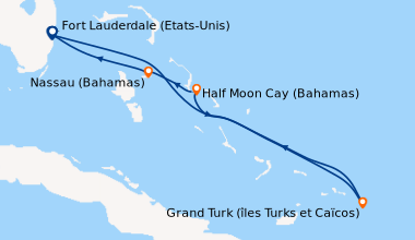 Itinéraire de la croisière Fort Lauderdale (Etats-Unis), En mer, Grand T...