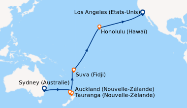 Itinéraire de la croisière Sydney (Australie), Sydney (Australie), En me...