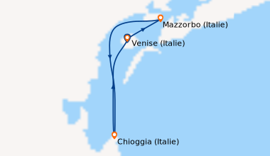 Itinéraire de la croisière Venise, classique et confidentielle - Et les arènes de Vérone, scène majestueuse de l'opéra (formule port/port) (VSX_OPERPP)