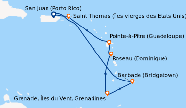Itinéraire de la croisière San Juan (Porto Rico), Saint Thomas (Îles vie...