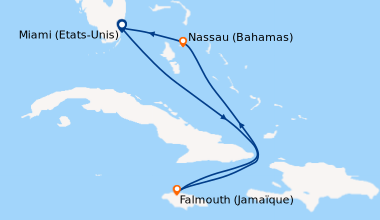Itinéraire de la croisière Miami (Etats-Unis), En mer, Falmouth (Jamaïqu...