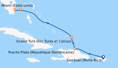 Itinéraire de la croisière San Juan (Porto Rico), En mer, Puerto Plata (...