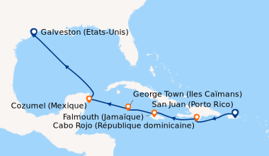 Itinéraire de la croisière San Juan (Porto Rico), En mer, Cabo Rojo (Rép...