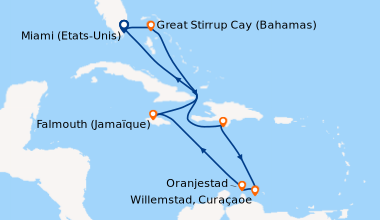 Itinéraire de la croisière Miami (Etats-Unis), Great Stirrup Cay (Bahama...
