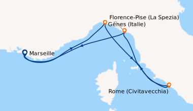 Itinéraire de la croisière L’Essentiel de l’Italie