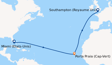 Itinéraire de la croisière Miami (Etats-Unis), En mer, En mer, En mer, E...