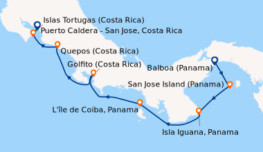 Itinéraire de la croisière Balboa (Panama), San Jose Island (Panama), Is...