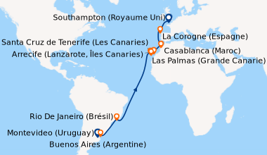 Itinéraire de la croisière Buenos Aires (Argentine), Buenos Aires (Argen...