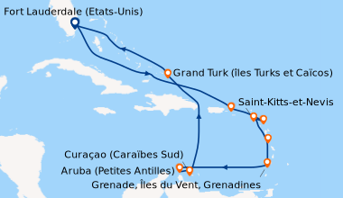 Itinéraire de la croisière Fort Lauderdale (Etats-Unis), En mer, En mer,...