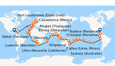 Itinéraire de la croisière Fort Lauderdale (Etats-Unis), En mer, En mer,...