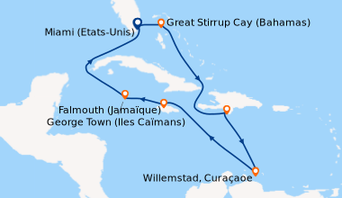 Itinéraire de la croisière Miami (Etats-Unis), Great Stirrup Cay (Bahama...