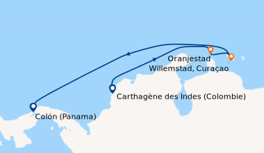 Itinéraire de la croisière Carthagène des Indes (Colombie) , En mer, Ora...