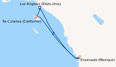 Itinéraire de la croisière Los Angeles (Etats-Unis), En mer, Île Catalin...