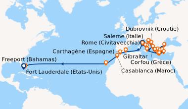 Itinéraire de la croisière Rome (Civitavecchia), Salerne (Italie), En me...