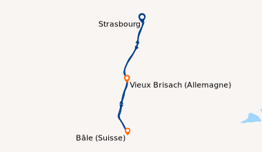 Itinéraire de la croisière Du cœur de l'Alsace aux sommets des Alpes suisses (JUF_PP)