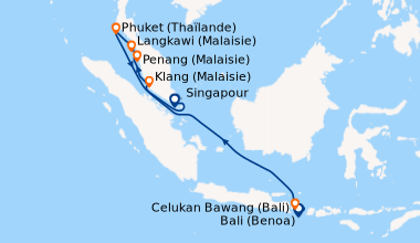 Itinéraire de la croisière Bali (Benoa), Bali (Benoa), Celukan Bawang (B...