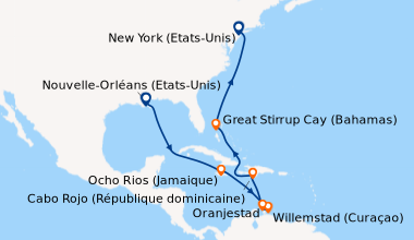 Itinéraire de la croisière Nouvelle-Orléans (Etats-Unis), En mer, En mer...