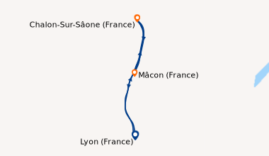 Itinéraire de la croisière Croisière exceptionnelle sur la Saône pour célébrer le Beaujolais Nouveau (BJL_PP2)