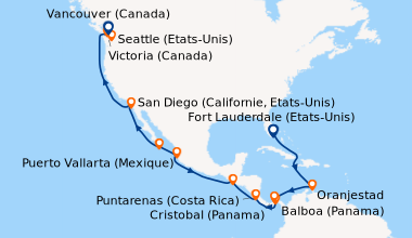 Itinéraire de la croisière Fort Lauderdale (Etats-Unis), En mer, En mer,...
