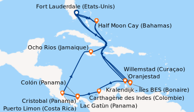 Itinéraire de la croisière Fort Lauderdale (Etats-Unis), Half Moon Cay (...