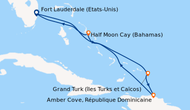 Itinéraire de la croisière Fort Lauderdale (Etats-Unis), En mer, Grand T...