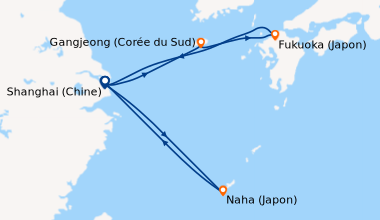 Carte de l'itinéraire de la croisière