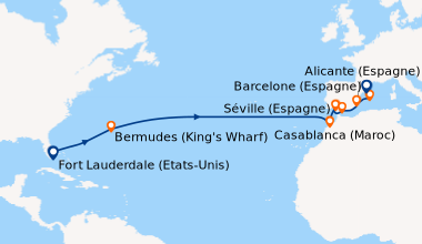 Itinéraire de la croisière Fort Lauderdale (Etats-Unis), En mer, En mer,...