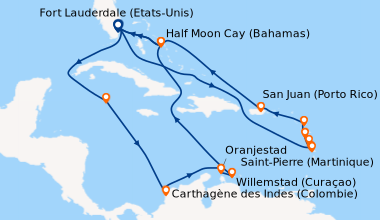 Itinéraire de la croisière Fort Lauderdale (Etats-Unis), En mer, En mer,...