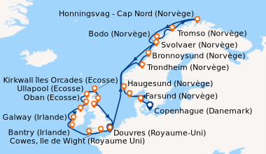 Itinéraire de la croisière Douvres (Royaume-Uni), Cowes, Ile de Wight (R...