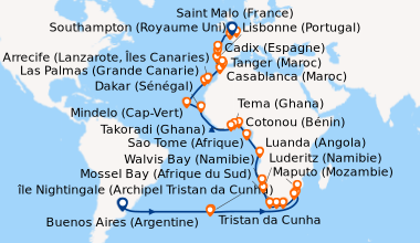 Itinéraire de la croisière Buenos Aires (Argentine), Buenos Aires (Argen...