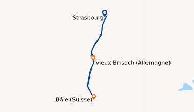 Itinéraire de la croisière L'Alsace, la Suisse et la Forêt Noire - Une croisière au cœur la région des 3 pays (SFN_PP)