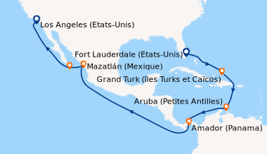 Itinéraire de la croisière Fort Lauderdale (Etats-Unis), En mer, Grand T...