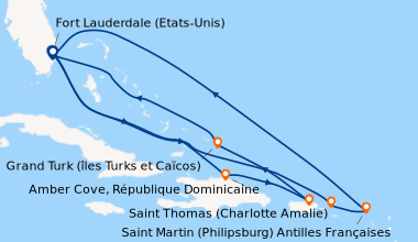Itinéraire de la croisière Fort Lauderdale (Etats-Unis), Princess Cays (...