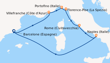 Itinéraire de la croisière Collection Dolce Vita