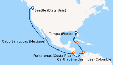 Itinéraire de la croisière Tampa (Floride), En mer, Grand Cayman (îles C...