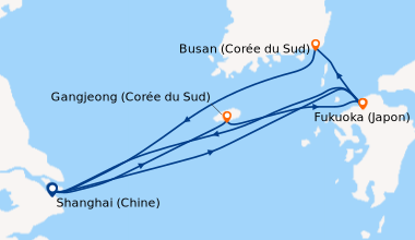 Carte de l'itinéraire de la croisière